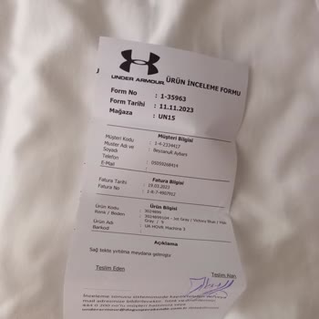 7 Ayda Yırtılan Under Armour Spor Ayakkabı