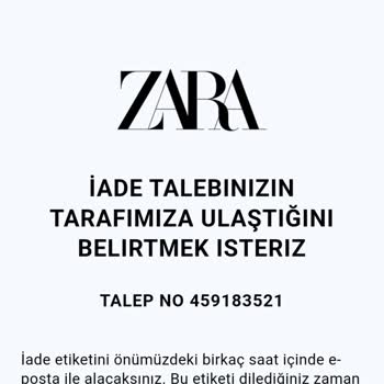 Zara İade Ödemem Yapılmadı