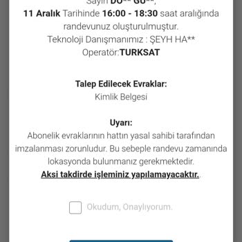 Kablo TV TÜRKSAT İnternet Kurulum Pişmanlık