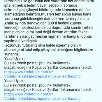 Vodafone Net Maalesef Sözünde Durmadı