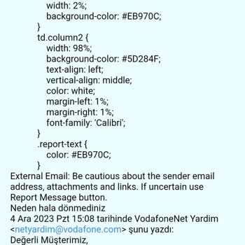 Vodafone Net Maalesef Sözünde Durmadı