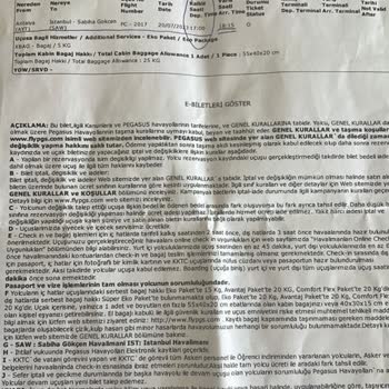 Pegasus Aynı Bileti Bir Çok Kişiye Satılması