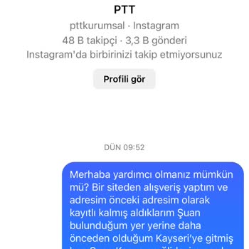 Dolap Alışverişi PTT Kargo İlgisizliği