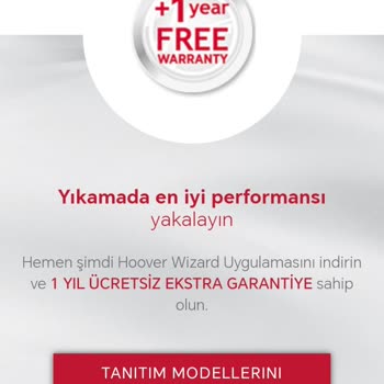 Hoover 1 Years Hediye Garanti Verilmedi