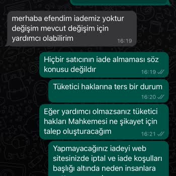 Qarmacha İade Talebi Olumsuz
