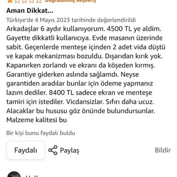 Amazon Türkiye'den Aldığım Laptop Mağduriyeti