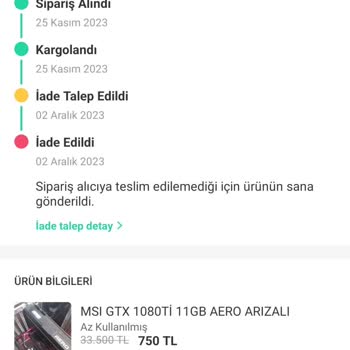 Dolap'tan Yolladığım Ekran Kartını Firma Kaybetti Muhatap Yok