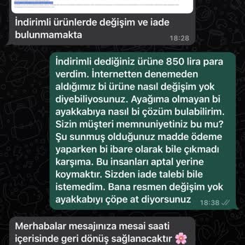 Selin Shoes Ayakkabı Değişimi Yapılmadı