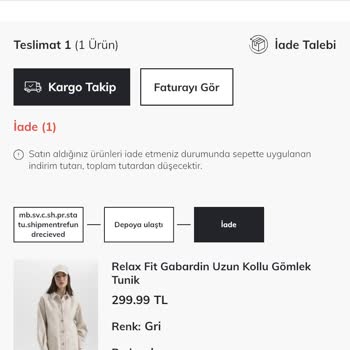 DeFacto Paramın Tamamını İade Etmedi.