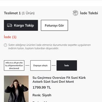 DeFacto Paramın Tamamını İade Etmedi.