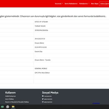 Vodafone Garantisi Olan Cihazın Garanti Dışı İşleme Alınması