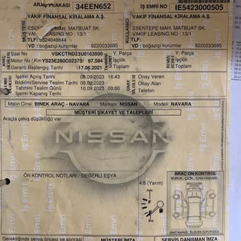 Baykoçlar Nissan Yetkili Servis Nissan Navara Servis Ve Araç Şikayeti