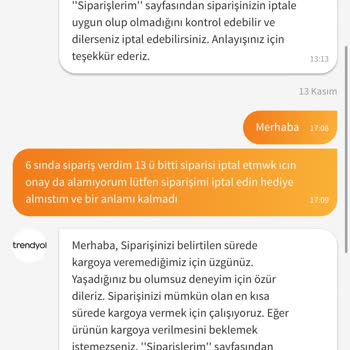 Trendyol 1 Ay 6 Gündür Siparişimi Göndermedi