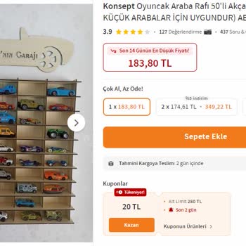 Trendyol'dan Aldığım Araba Rafı Araba Figürü Eksik