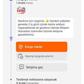 PTT Kargo Geciken Ve Elime Ulaşmayan Kargo!
