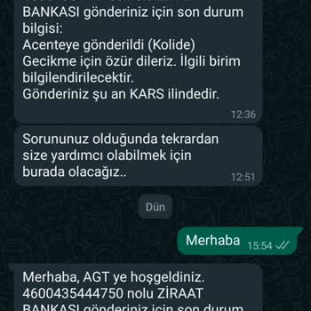 AGT Kurye (aynigunteslim.com) Ziraat Kartım Dağıtıma Çıkmıyor
