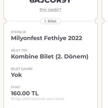 Milyon Bilet Milyonfest Fethiye Ücret İadesi