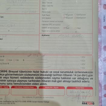 Kale Alarm Fatura İtirazı Abonelik Sonlandırılması