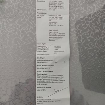 Bosch Garanti Kapsamında Parça Değişimi Yapmıyor