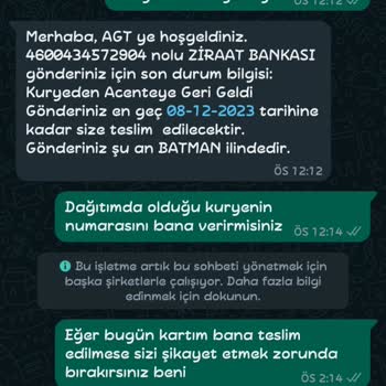 AGT Kurye (aynigunteslim.com) Ziraat Bankkart Kredi Kartım