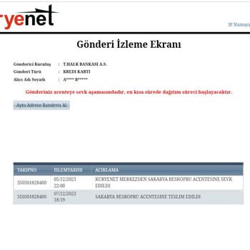 Kuryenet, Halkbank, Kredi Kartı