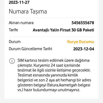 Vodafone'a Hat Taşıma