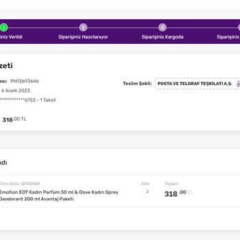 Gratis 6 Aralık 2023 Tarihinde Verilen Siparişim Kargolanmadı