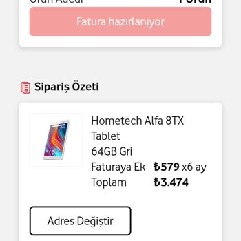 Vodafone Hometech Alfa Tablet İçin