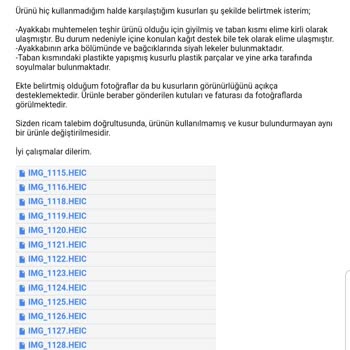 Sneaks Up Hasarlı Ürün. Değişim/iade Talebi Yerine Getirilmedi. İletişim Yok.