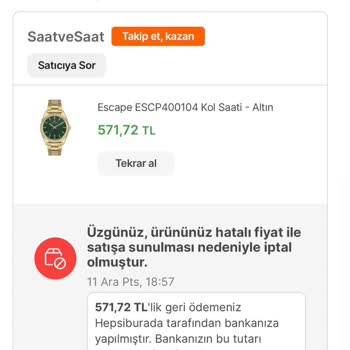 Hepsiburada Saat Ve Saat Sipariş İptali