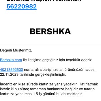 Bershka İade Sürecinde Beklenti Kırıklığı