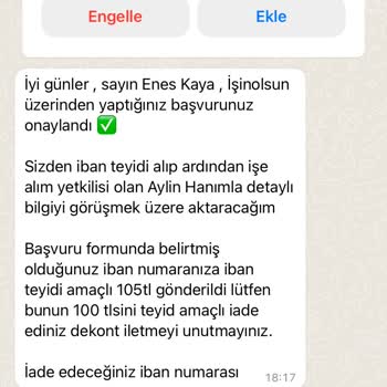 İşin Olsun Form Uygulaması. Kişisel Bilgiler Paylaşıldığı İçin