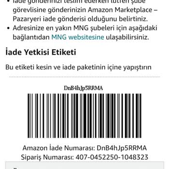 Amazondan Paslı Gelen Homend Marka Ürünü MNG Kargo İle İade Edilemiyor