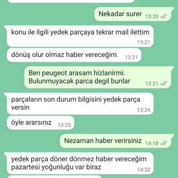 Peugeot Rifter Marka Aracımın Ön Tamponu Türkiye'de Yok