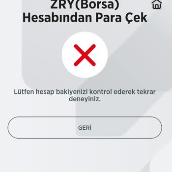 Ziraat Yatırım Para Çekmede Hata