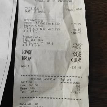 Watsons Karttan Para Çekiyor
