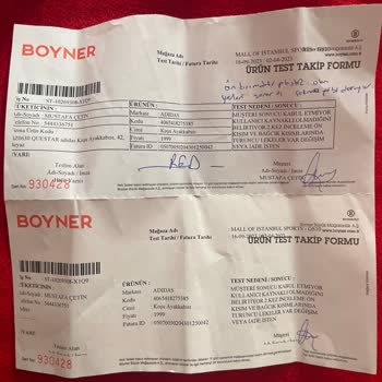 Boyner Ayakkabının Plastik Olan Yerleri Sarardı