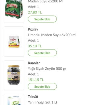 Mopaş Marketi Eksik Ürün