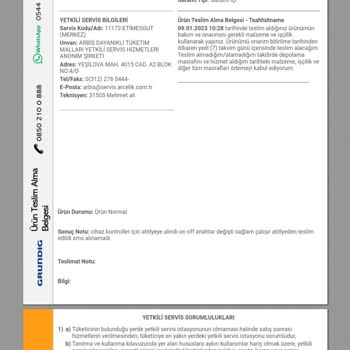 Grundig Arçelik'te Tamir Çok Ama Hatalı Ürünü Değiştirmek Yok!