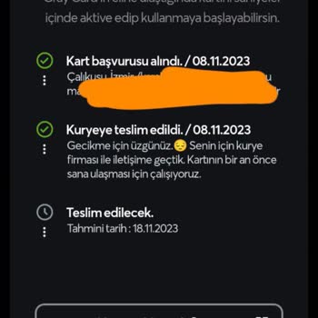 Papara Kartım 1 Aydır Gelmiyor