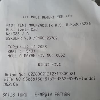 A101 Mağazasında Elemanın Müşteriye Davranışı