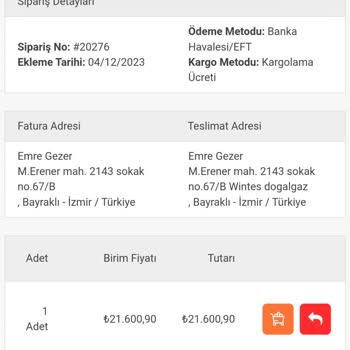 Arya Gross Ürün Gönderimi Ve İade Sürecinde Yaşanan Sorunlar