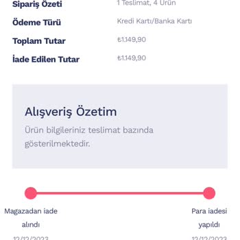 Penti Sorulmadan İptal Edilen Ürünler