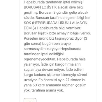 Hepsiburada Kusurlu Ürünü İade Almamak İçin Elinden Geleni Yapıyor