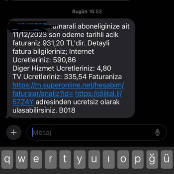 Superonline 7 Yıllık Sadakat, Büyük Fatura Hayal Kırıklığı