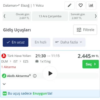 Enuygun.com Un Akıllı Aktarma Paradoksu
