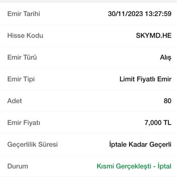 Garanti BBVA Şeker Yatırım Talep İadesi Yapılmadı