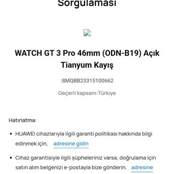 Huawei 07.12.2023 Faturalı Ürün 6 Ay Önce Garanti Kesilmiş