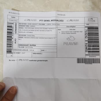 Honor Eksik Ürün Gönderilmesi