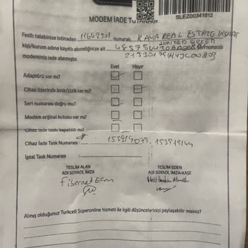 Superonline Cihaz İadesi Haciz